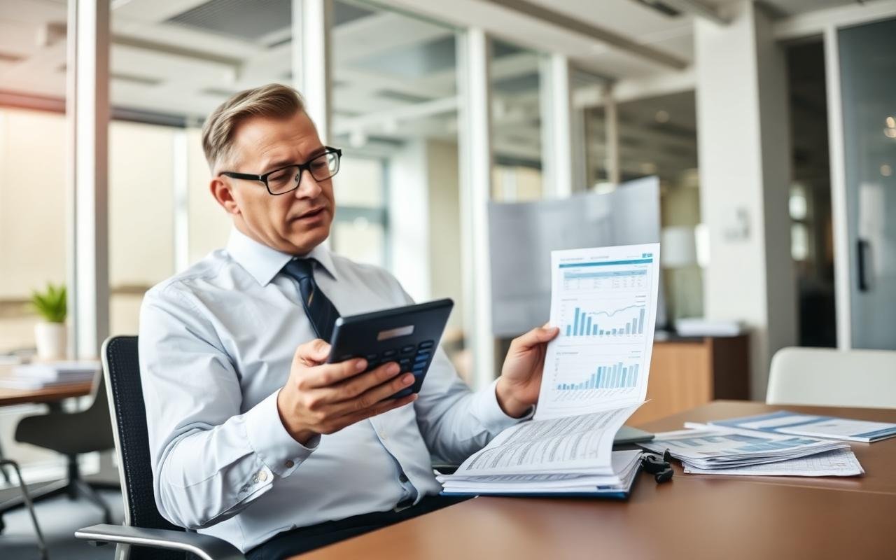 Accountant reviewing financial statements for a CPA Australia skills assessment